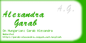 alexandra garab business card